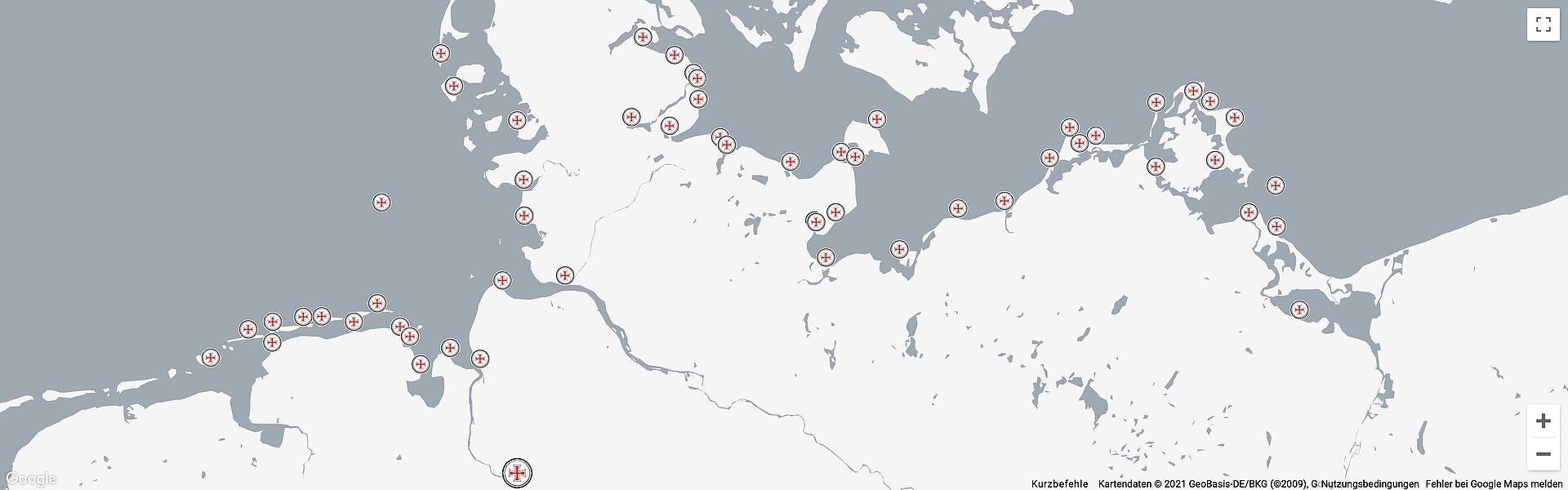 Alle Standorte der Seenotretter auf einer Karte
