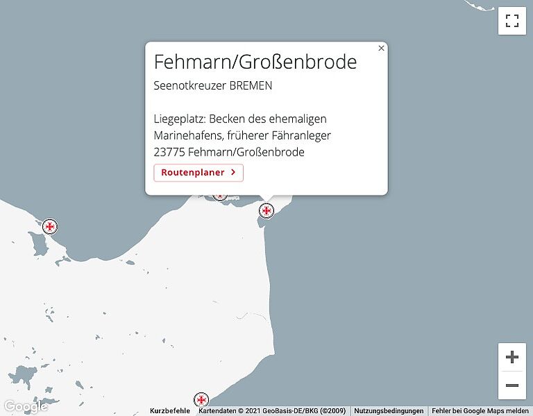 Google Maps Fehmarn / Großenbrode
