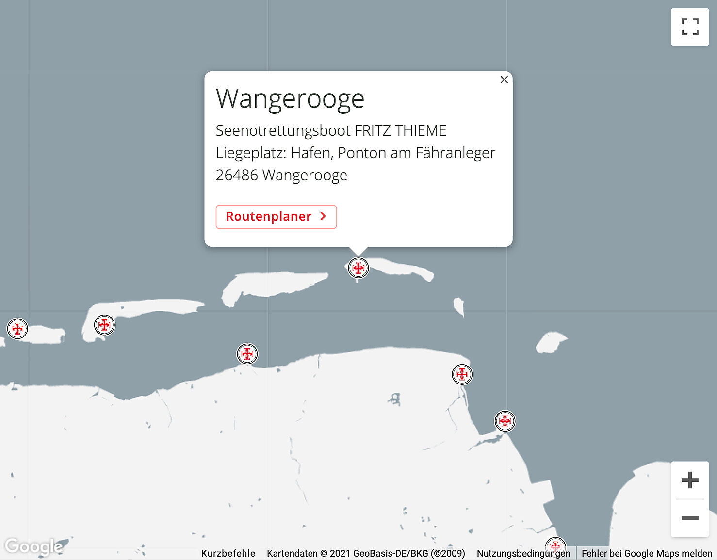 Google Maps Wangerooge
